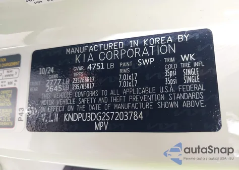 2025 Kia Sportage Hybrid Lx from USA, damaged, VIN KNDPU3DG2S7203784
